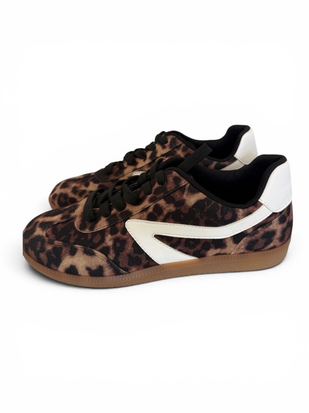 Dolce Vita Black and Brown Leopard Print Sneaker 9.5